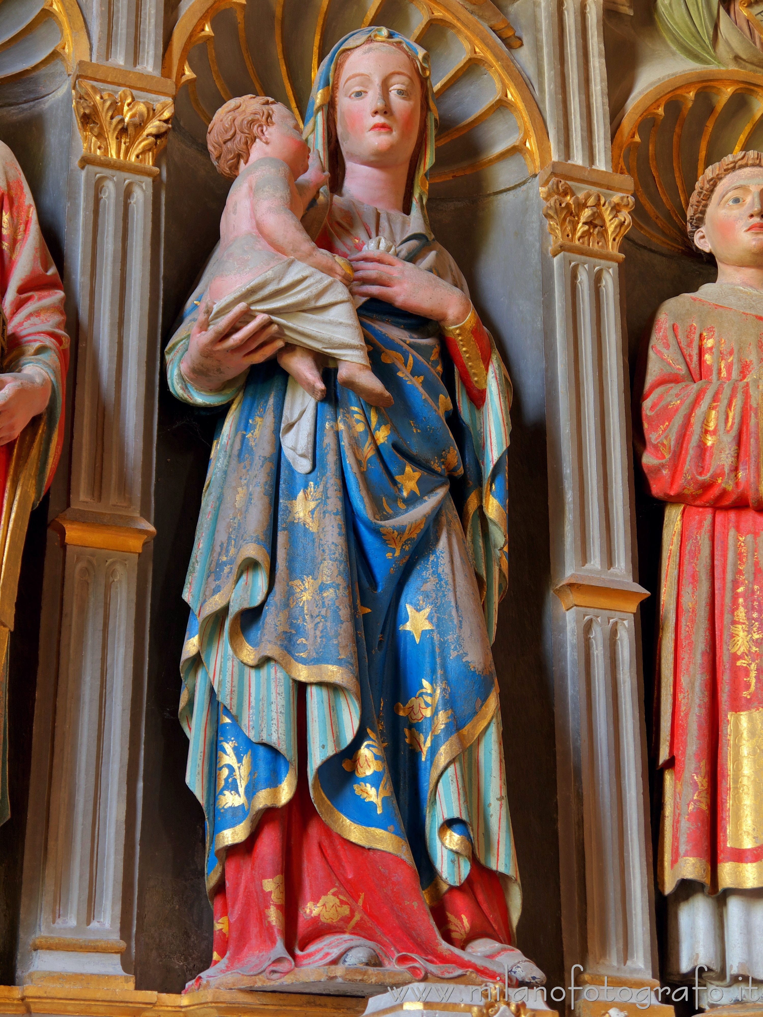 Castiglione Olona (Varese, Italy) - Statue of Virgin with Child in the Collegiate Church of Saints Stephen and Lawrence